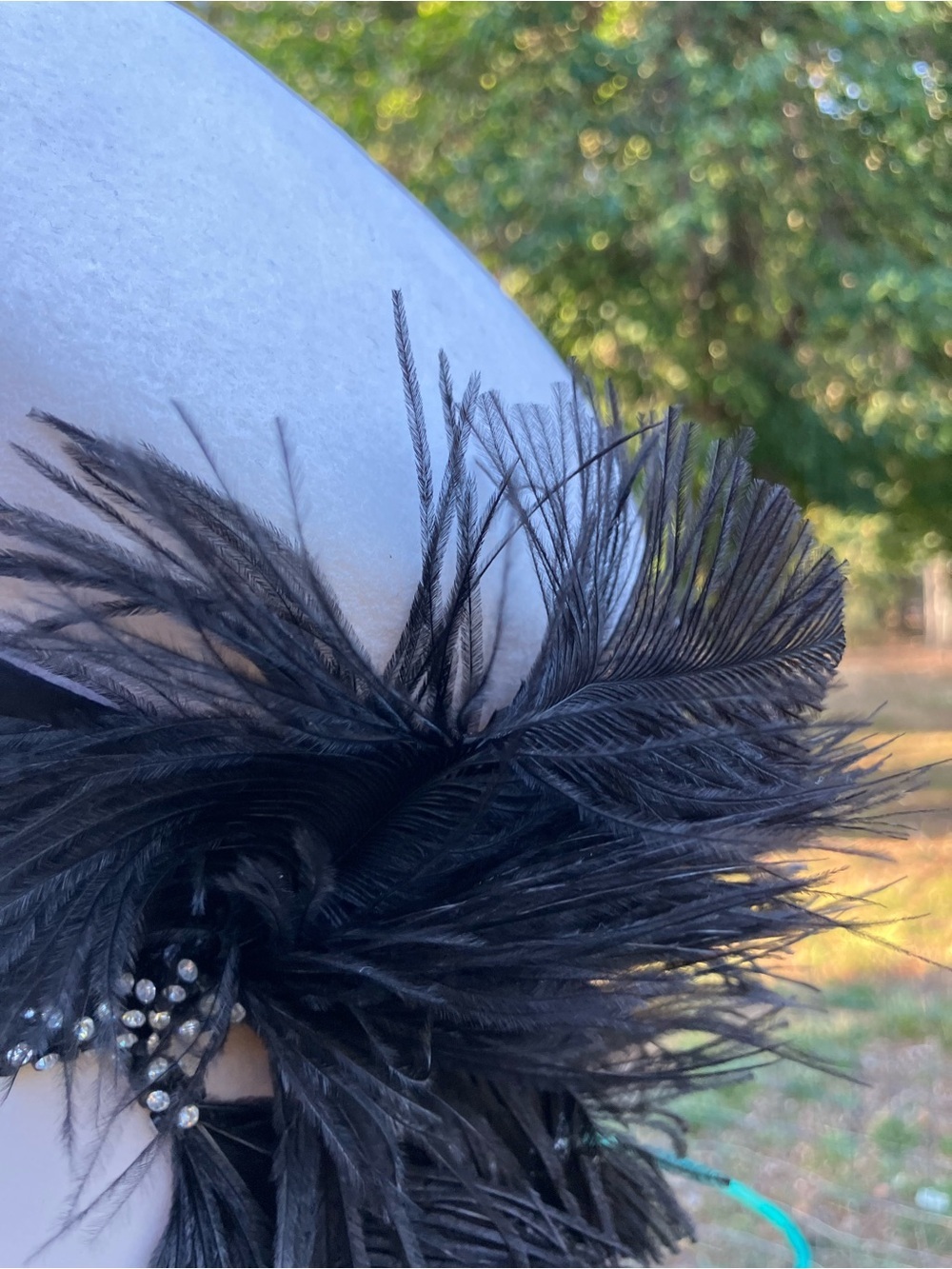 Joe Bill Miller wool brimmed hat with real feathers and ribbon - Picture 5 of 12